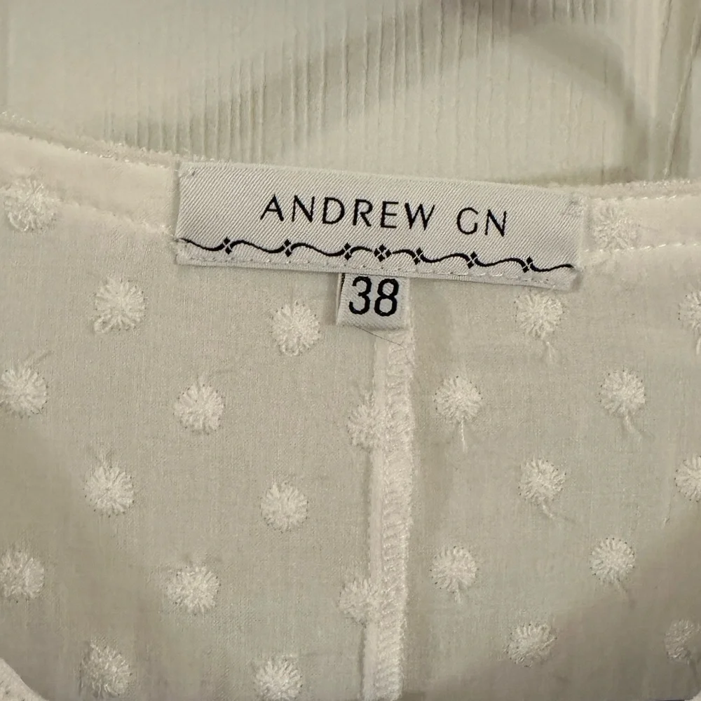 Andrew GN French Designer Swiss Dot Zip Front French Size 38 - Picture 9 of 10